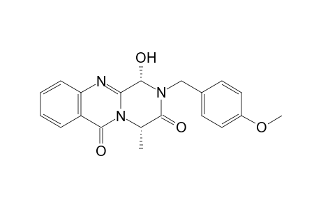 (1S,4S)-1-Hydroxy-4-methyl-2-p-methoxybenzyl-2,4-dihydro-1H-pyrazino[2,1-b]quinazoline-3,6-dione
