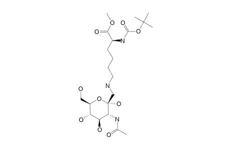 1-N-[(5S)-(TERT.-BUTOXYCARBONYLAMINO)-5-(METHOXYCARBONYL)-PENTYL]-AMINO-3-ACETAMIDO-1,3-DIDEOXY-ALPHA-D-GLUCO-HEPT-2-ULO-PYRANOSIDE