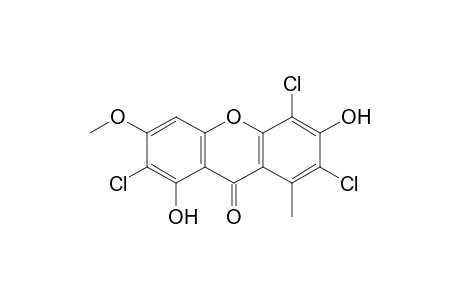 9H-Xanthen-9-one, 2,4,7-trichloro-3,8-dihydroxy-6-methoxy-1-methyl-