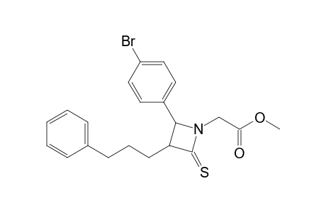 4-(p-Bromophenyl)-1-[(methoxycarbonyl)methyl]-3-(3'-phenylpropyl)-2-thioxoazetidine