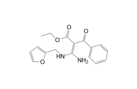 Acrylic acid, 3-amino-2-benzoyl-3-[(furan-2-ylmethyl)amino]-, ethyl ester