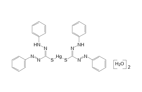 bis[(phenylazo)thioformic acid 2-phenylhydrazidato]mercury, dihydrate