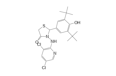 2-(3,5-ditert-butyl-4-hydroxyphenyl)-3-[(3,5-dichloro-2-pyridinyl)amino]-1,3-thiazolidin-4-one
