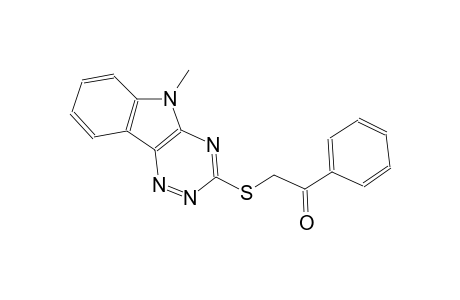 2-[(5-methyl-5H-[1,2,4]triazino[5,6-b]indol-3-yl)sulfanyl]-1-phenylethanone