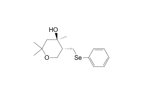 (4R*,5R*)-2,2,4-Trimethyl-5-[(phenylseleno)methyl]tetrahydropyran-4-ol