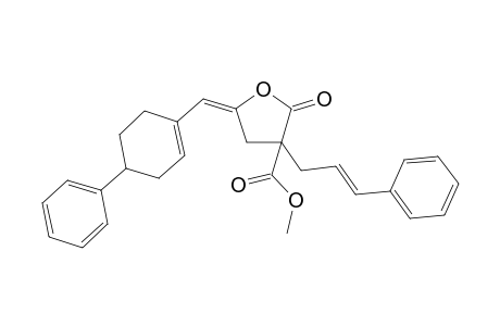3-(3-Phenylprop-2-en-1-yl)-3-carbomethoxy-5-(E)-[(4-phenylcyclohex-1-en-1-yl)methylidene]tetrafuran-2-one