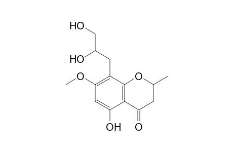 8-(2,3-dihydroxypropyl)-5-hydroxy-7-methoxy-2-methyl-2,3-dihydrochromen-4-one