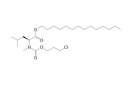 L-Leucine, N-methyl-N-(3-chloropropoxycarbonyl)-, tetradecyl ester