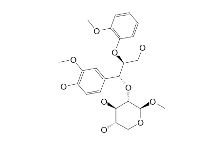 2S,3R;(2S,3R)-1-(4-HYDROXY-3-METHOXYPHENYL)-1-O-(1-O-METHYL,2-DEOXY-BETA-D-XYLOPYRANOS-2-YL)-2-(2-METHOXYPHENOXY)-PROPANE-1,3-DIOL