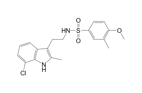 N-[2-(7-chloranyl-2-methyl-1H-indol-3-yl)ethyl]-4-methoxy-3-methyl-benzenesulfonamide
