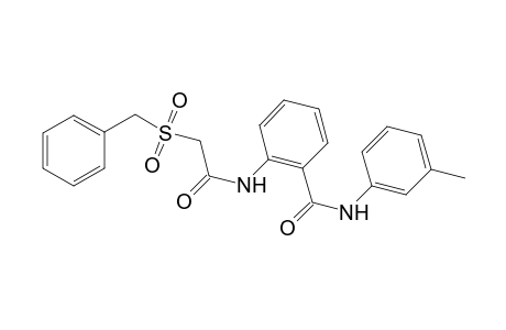 Benzamide, N-(3-methylphenyl)-2-[[2-[(phenylmethyl)sulfonyl]acetyl]amino]-