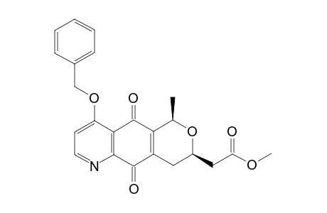 2-[(6R,8R)-4-benzoxy-5,10-diketo-6-methyl-8,9-dihydro-6H-pyrano[3,4-g]quinolin-8-yl]acetic acid methyl ester