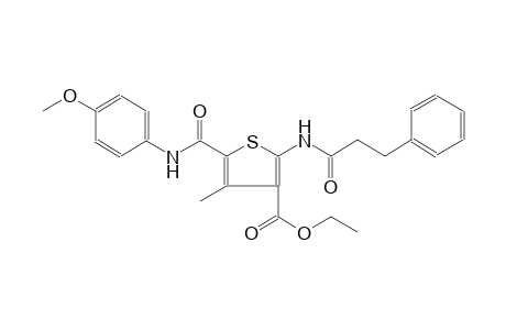 3-thiophenecarboxylic acid, 5-[[(4-methoxyphenyl)amino]carbonyl]-4-methyl-2-[(1-oxo-3-phenylpropyl)amino]-, ethyl ester