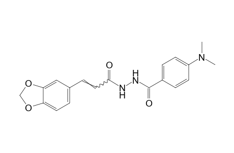1-[p-(dimethylamino)benzoyl]-2-[3,4-(methylenedioxy)cinnamoyl)hydrazine