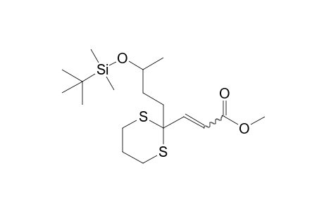 2-[3-(tert-butyldimethylsiloxybutyl]-m-dithiane-2-acrylic acid, methyl ester