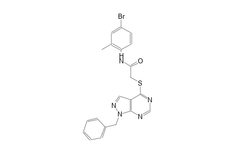 2-[(1-benzyl-1H-pyrazolo[3,4-d]pyrimidin-4-yl)sulfanyl]-N-(4-bromo-2-methylphenyl)acetamide