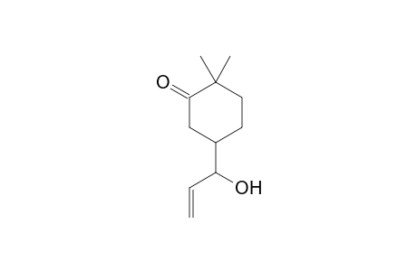 2,2-Dimethyl-5-(1-oxidanylprop-2-enyl)cyclohexan-1-one