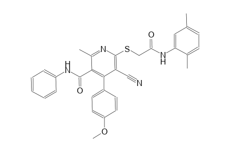3-pyridinecarboxamide, 5-cyano-6-[[2-[(2,5-dimethylphenyl)amino]-2-oxoethyl]thio]-4-(4-methoxyphenyl)-2-methyl-N-phenyl-