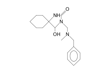 3-(N-Benzyl-N-methyl-aminomethyl)-4-hydroxy-1,3-diaza-spiro(4.5)decan-2-one