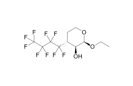 (2R*,3S*,4R*)-2-Ethoxy-4-(perfluorobutyl)-tetrahydropyran-3-ol