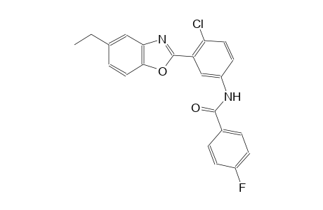 N-[4-chloro-3-(5-ethyl-1,3-benzoxazol-2-yl)phenyl]-4-fluorobenzamide