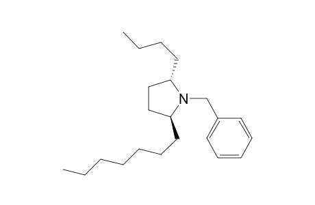 Pyrrolidine, 2-butyl-5-heptyl-1-(phenylmethyl)-, (2S-trans)-
