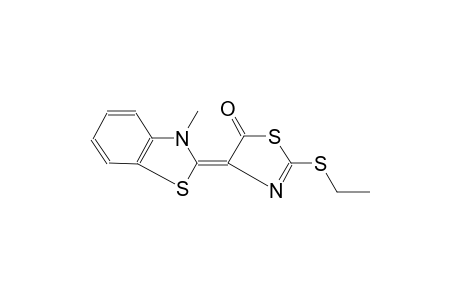 (4Z)-2-(ethylsulfanyl)-4-(3-methyl-1,3-benzothiazol-2(3H)-ylidene)-1,3-thiazol-5(4H)-one