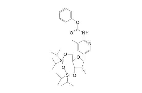 2-[N-(Phenoxycarbonyl)amino]-3-methyl-5-{3',5'-O-(1",1",3",3"-tetraisopropyl-disiloxane-1",3"-diyl)-2'-deoxy-.beta.-D-ribofuranosyl]-pyridine