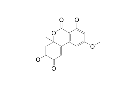 3,7-dihydroxy-9-methoxy-4a-methyl-benzo[c]isochromene-2,6-quinone