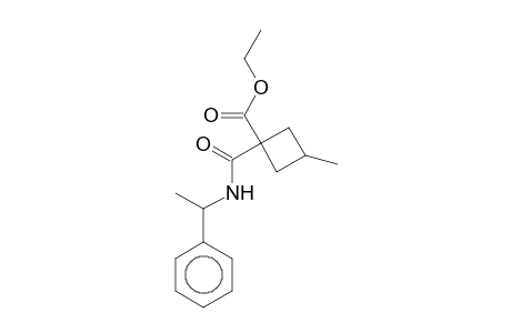 Cyclobutanecarboxylic acid, 3-methyl-1-[[(1-phenylethyl)amino]carbonyl]-, ethyl ester