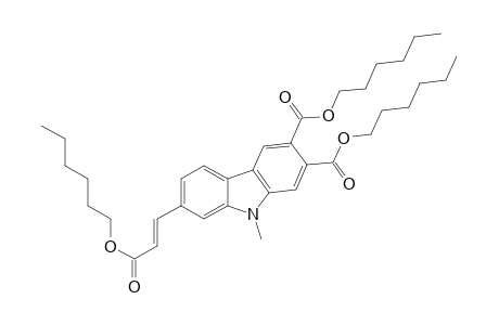 (E)-Dihexyl 7-(3-hexyloxy-3-oxoprop-1-enyl)-9-methyl-9H-carbazole-2,3-dicarboxylate