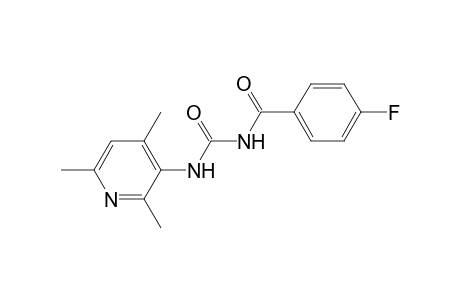 4-Fluoranyl-N-[(2,4,6-trimethylpyridin-3-yl)carbamoyl]benzamide