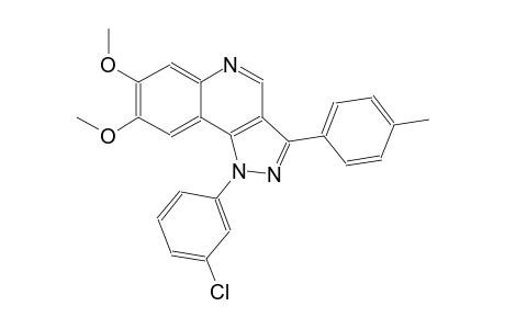 1-(3-chlorophenyl)-7,8-dimethoxy-3-(4-methylphenyl)-1H-pyrazolo[4,3-c]quinoline