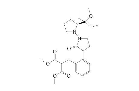 (2'S,R,S)-(+)-2-{2'-[1-Ethyl-1-methoxypropyl)-2-oxobipyrrolidinyl-3-yl]phenylmethyl}malonic acid dimethyl ester