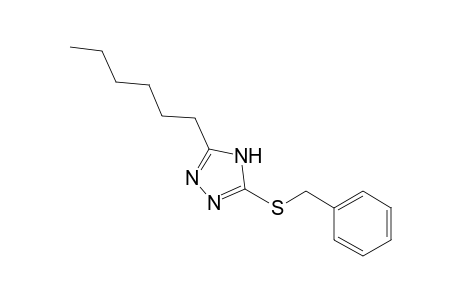 4H-1,2,4-triazole, 3-hexyl-5-[(phenylmethyl)thio]-