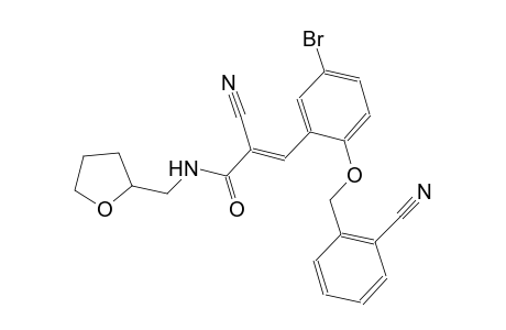 (2E)-3-{5-bromo-2-[(2-cyanobenzyl)oxy]phenyl}-2-cyano-N-(tetrahydro-2-furanylmethyl)-2-propenamide
