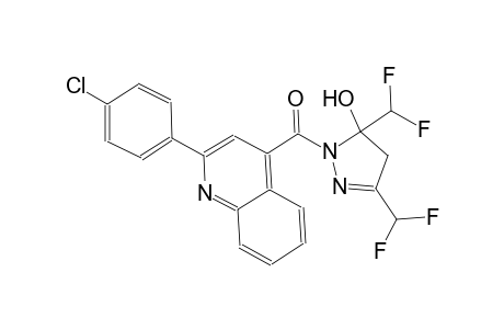 1-{[2-(4-chlorophenyl)-4-quinolinyl]carbonyl}-3,5-bis(difluoromethyl)-4,5-dihydro-1H-pyrazol-5-ol