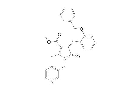 (4Z)-2-methyl-5-oxo-4-[(2-phenylmethoxyphenyl)methylidene]-1-(3-pyridinylmethyl)-3-pyrrolecarboxylic acid methyl ester