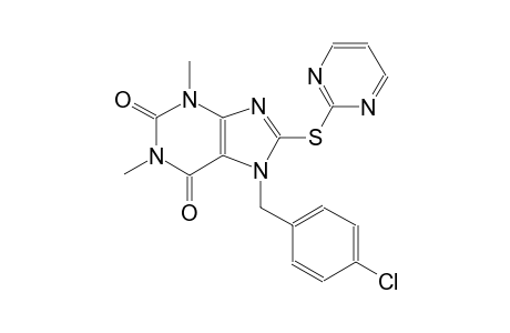 7-(4-chlorobenzyl)-1,3-dimethyl-8-(2-pyrimidinylsulfanyl)-3,7-dihydro-1H-purine-2,6-dione