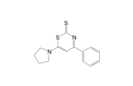 2H-1,3-Thiazine-2-thione, 4-phenyl-6-(1-pyrrolidinyl)-