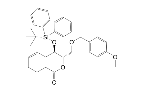 (Z)-(+/-)-(9R,10S)-9-tert-Butyldiphenylsilyloxy-10-(4-methoxybenzyloxy)-3,4,5,8,9,10-hexahydro-oxecin-2-one
