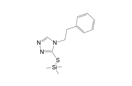 4-(2-Phenylethyl)-4H-1,2,4-triazole-3-thiol, tms derivative