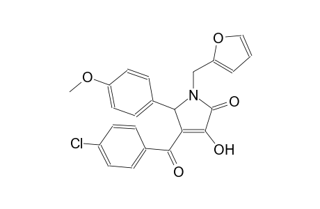 4-(4-chlorobenzoyl)-1-(2-furylmethyl)-3-hydroxy-5-(4-methoxyphenyl)-1,5-dihydro-2H-pyrrol-2-one