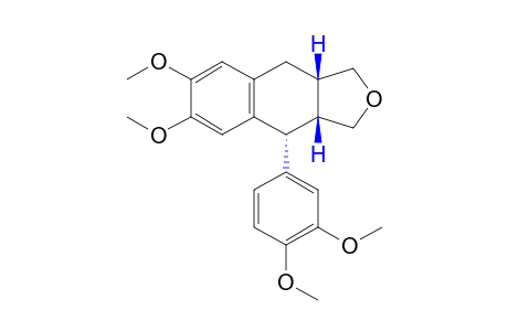 3A,4-Trans-3A,9A-cis-6,7-dimethoxy-4-(3,4-dimethoxyphenyl)-1,3,3A,4,9,9A-hexahydronaphtho[2,3-C]furan