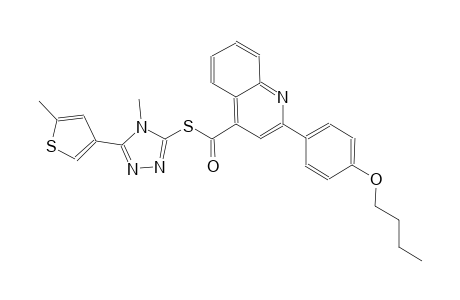 S-[4-methyl-5-(5-methyl-3-thienyl)-4H-1,2,4-triazol-3-yl] 2-(4-butoxyphenyl)-4-quinolinecarbothioate
