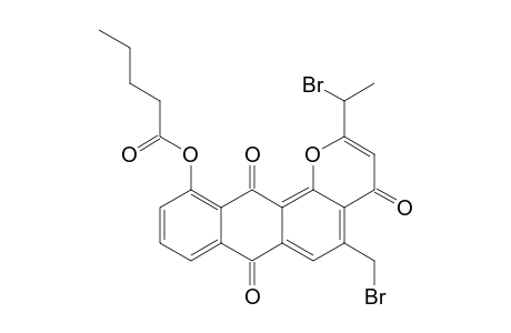 2-(1-BROMOETHYL)-5-(BROMOMETHYL)-4,7,12-TRIOXO-7,12-DIHYDRO-4H-NAPHTHO-[2,3-H]-CHROMEN-11-YL-PENTANOATE