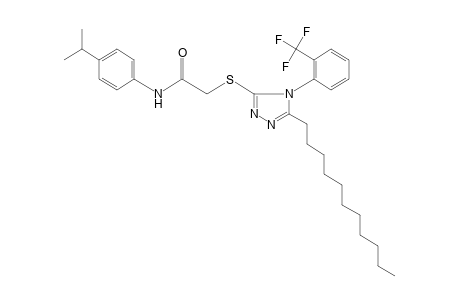 4'-isopropyl-2-{[4-(alpha,alpha,alpha-trifluoro-o-tolyl)-5-undecyl-4H-1,2,4-triazol-3-yl]thio}acetanilide