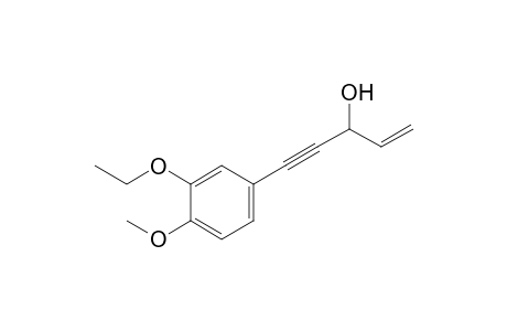 1-(3'-Ethoxy-4'-methoxyphenyl)-3-hydroxy-4-penten-1-yne