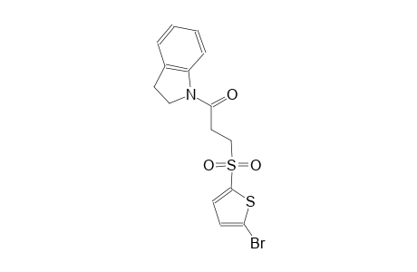 1-{3-[(5-bromo-2-thienyl)sulfonyl]propanoyl}indoline