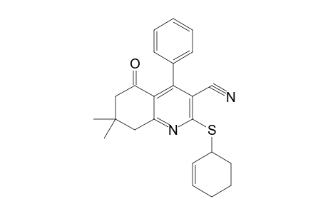 2-(1-cyclohex-2-enylthio)-7,7-dimethyl-5-oxo-4-phenyl-6,8-dihydroquinoline-3-carbonitrile